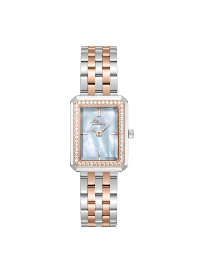 بوليس Uloya Silver Dial Stainless Steel Bracelet Analog Watch for Women, 21.7mm